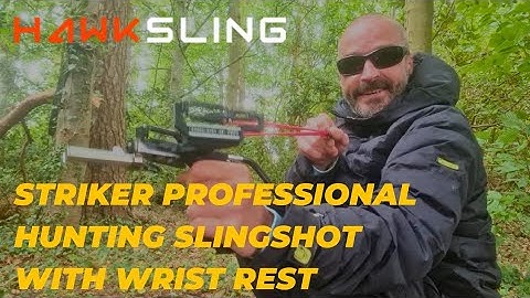 Hawksling Striker Proffesional Hunting Slingshot with Wrist Rest. First look and test.