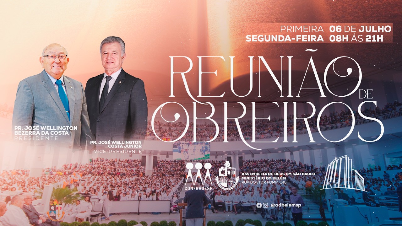 REUNIÃO DE OBREIROS | 06/07/2026 | MANHÃ | TV AD BELÉM