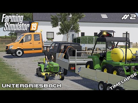 Mowing x Fertilizing Lawns W Kedex | Lawn Care On Untergriesbach | Farming Simulator 19 | Episode 2