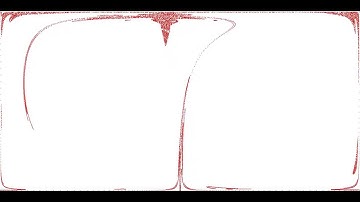 Particle trajectories integrated through the double gyre illustrate heteroclinic tangle