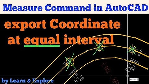 How to get coordinates at 10m intervals in AutoCAD!