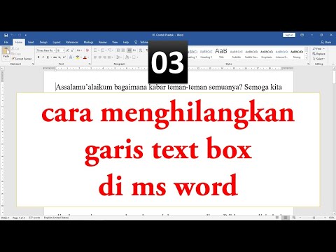 cara menghilangkan garis text box di ms word