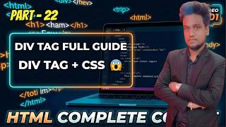 Div Tag in HTML Explained in Hindi | How to Use Div &amp; Nav Tag in HTML and CSS (Complete Guide)