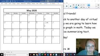 Interactive Calendar and Morning Message 5/12