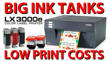 Big Ink tanks, low printing costs & fast print speeds - with the LX3000e Colour Label Printer