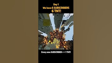 Minecraft: 1 Subscriber = 1 TNT | Day 1 (6 Explosions) #Shorts