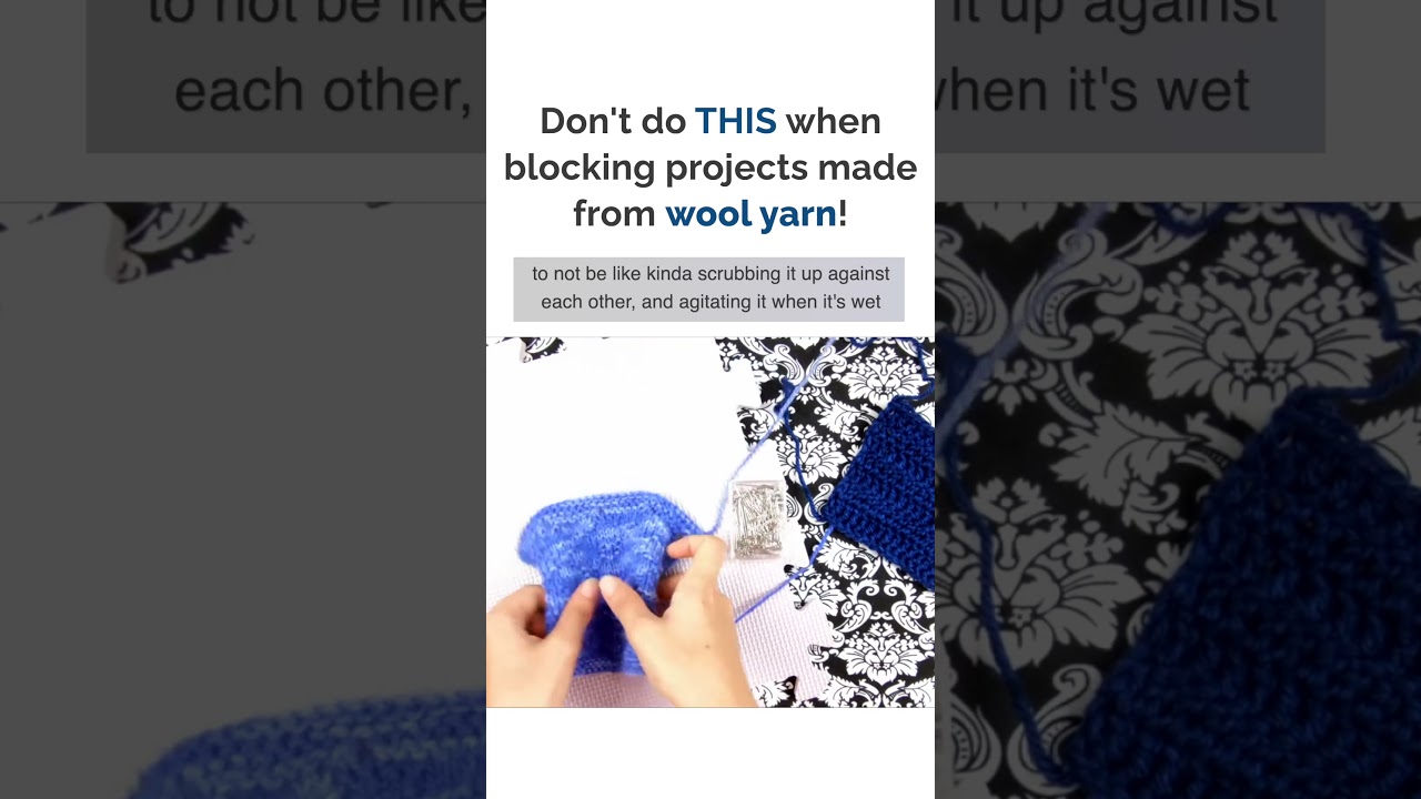 Don't do THIS when blocking projects made from wool yarn! 🧶