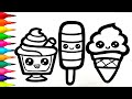 ICE CREAM Drawing || How to Draw Ice Cream Cone | Draw Ice Cream Cup, Ice Cream Drawing Easy 🍨🍦
