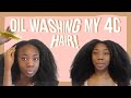 OIL WASHING MY NATURAL HAIR | FOR THICK SHINY HEALTHY HAIR, #4C, LOW POROSITY | DESTINY NKECHI