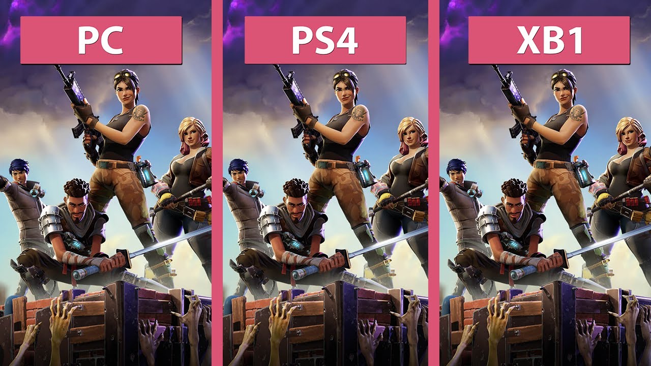 fortnite pc vs ps4 vs xbox one frame rate test graphics comparison early access - pubg fortnite vergleich