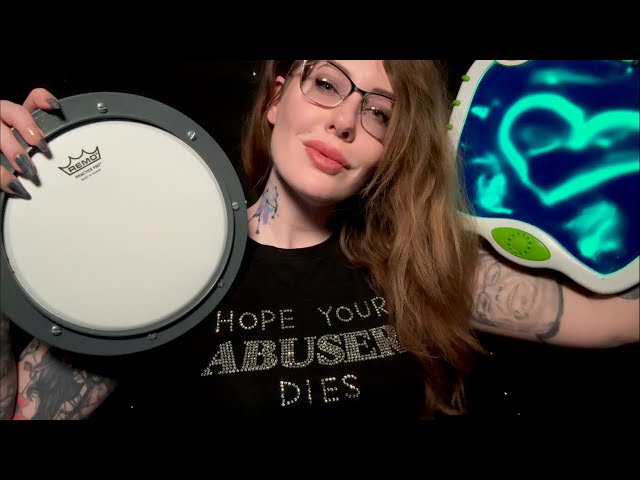 Tingly Soft Rambles, Drum Tapping & Tracing ASMR