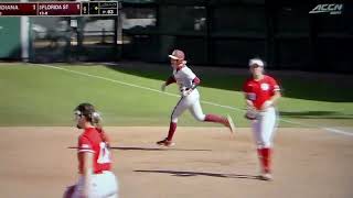 Florida State softball's Mack Leonard hits home run vs. Indiana