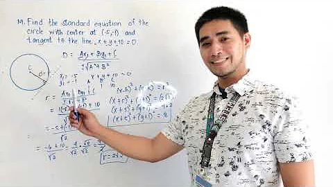 Circles | Problem 19 | STANDARD EQUATION WITH CENTER (-5, -1) TANGENT TO x+y+10 = 0 | JUDD HERNANDEZ