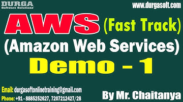 AWS (Fast Track) tutorials || Demo - 1 || by Mr. Chaitanya On 08-11-2023 @7AM IST