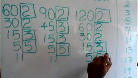 Maximo Comun Divisor 60 90 120