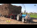 Trailer Stuck in Mud | Ford & Fiat Finally Pull out After Hard Struggle | Tractor Stunt