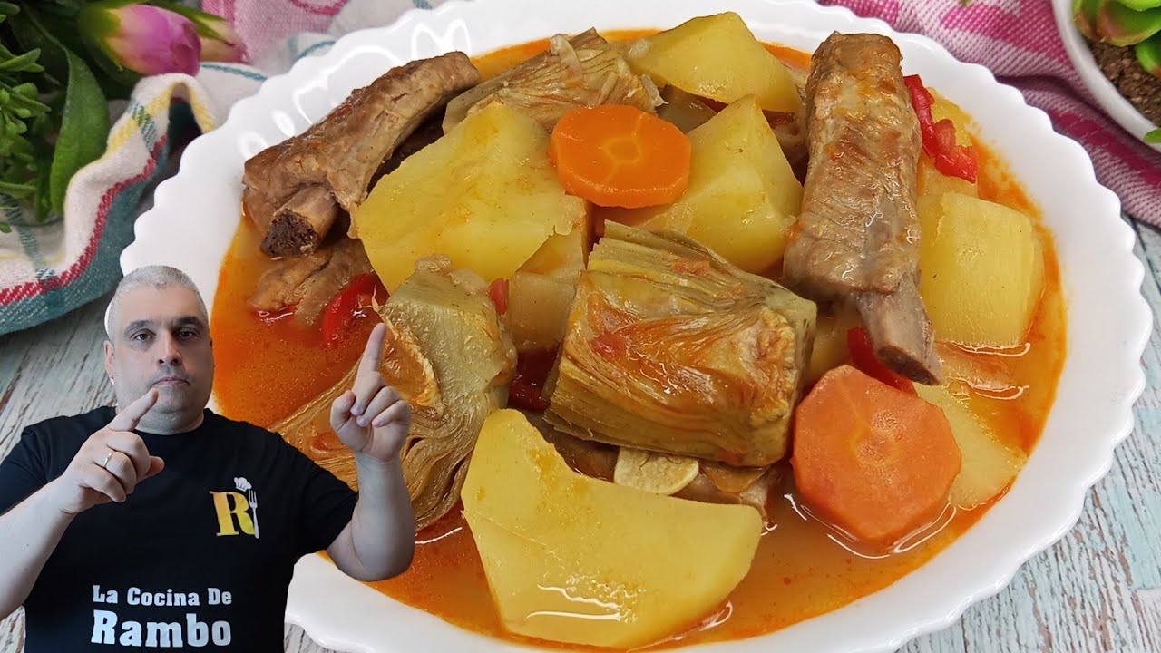 🤩Patatas Guisadas con Costillas y Alcachofas super fácil y rápido 🤩 Paso a Paso