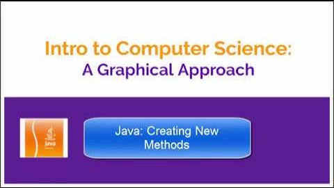 Intro CS: Java - Introduction to Methods