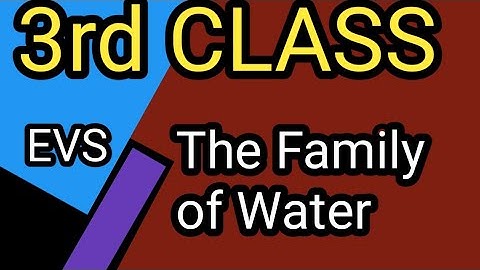 #3rd Standard//  EVS //Lesson :5 //The family  of water#learnwithmechannel