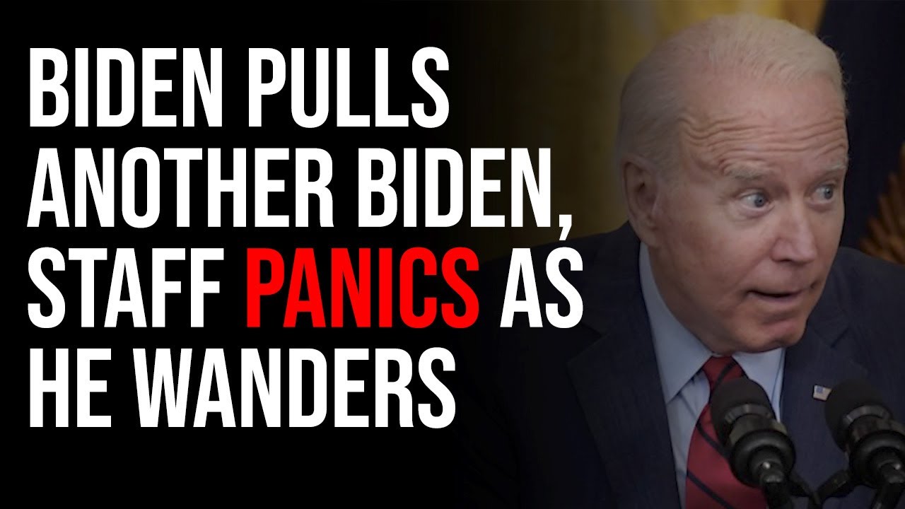 Biden Pulls ANOTHER Biden, Staff Panics As He Wanders Aimlessly From Podium