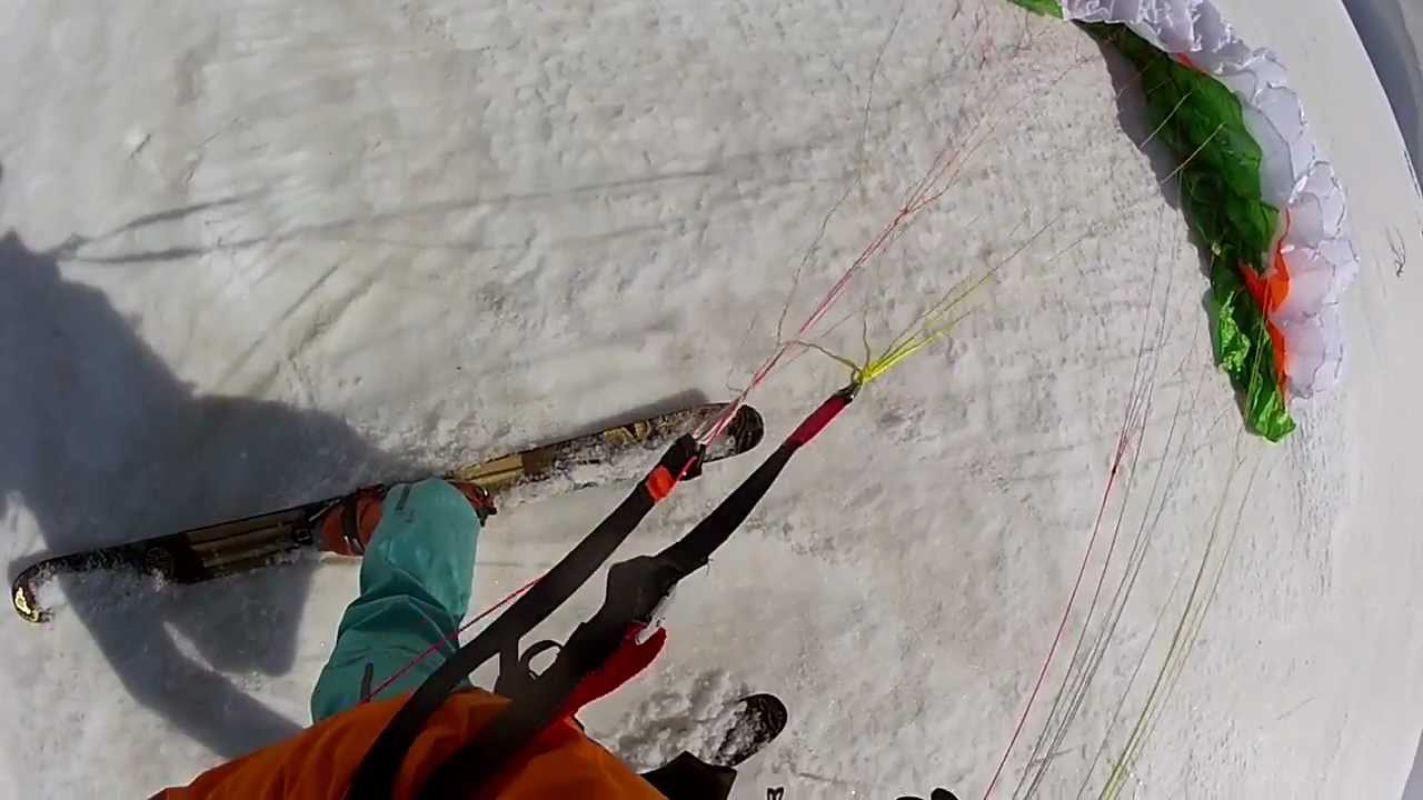 GoPro Speed Riding (parachute skiing) in Hakuba 720p YouTube