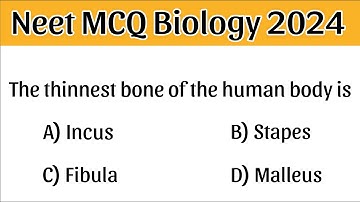 NEET MCQ Biologie | Neet 2024 biologie |
