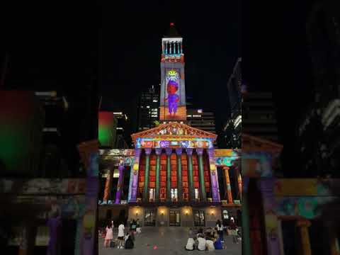 Merry Christmas 2021 - The Lott by Golden Casket City Hall Lights - Brisbane City