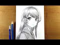 cara menggambar anime - sakurajimai mai [ seishun buta yarou ] | drawing bunny girl