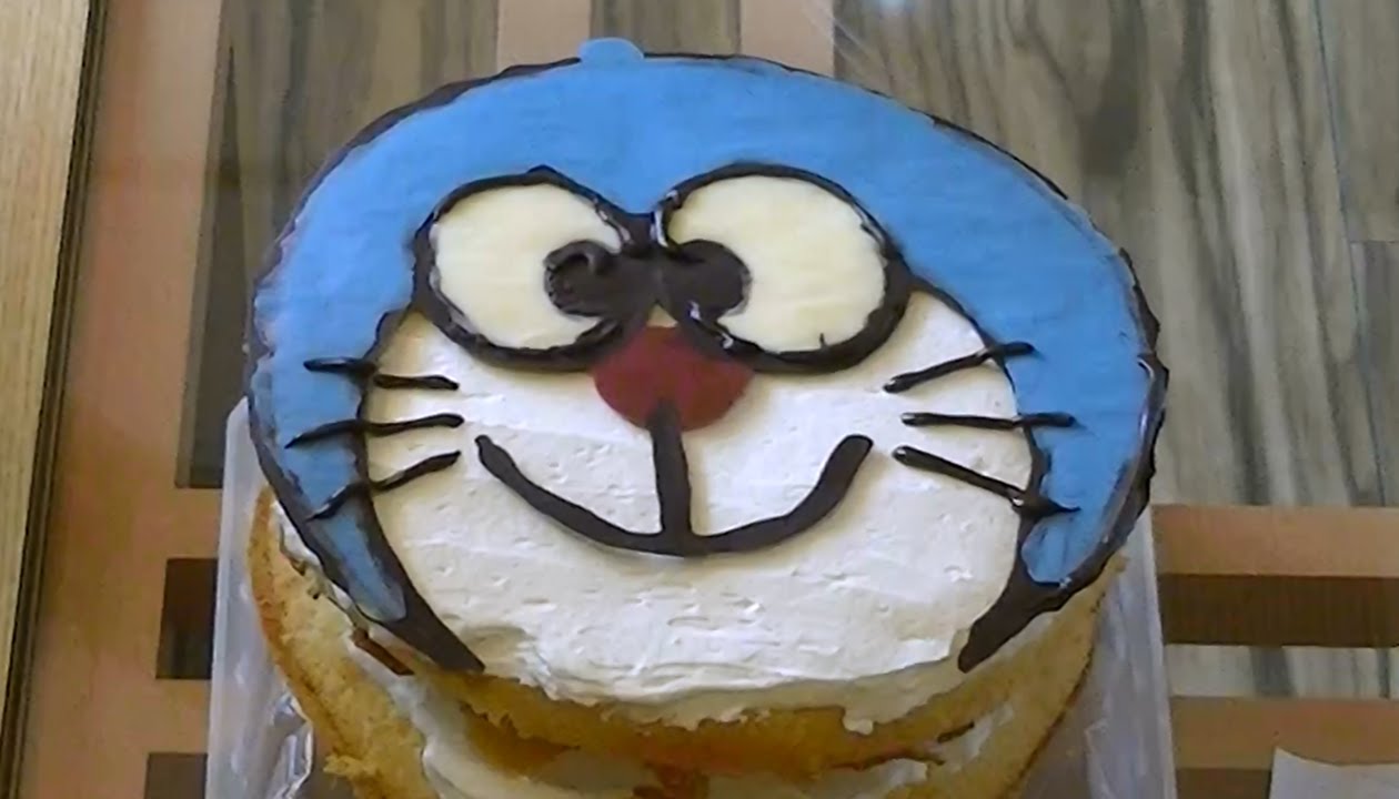ドラえもんのキャラクターケーキを作ってみました I Tried To Make A Doraemon Cake Youtube