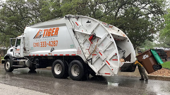 Tiger Sanitation: Mack Granite McNeilus Rear Loader Garbage Truck