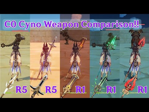 Cyno Weapon Comparison!! Staff of Scarlet Sands vs ALL Weapons COMPARISON!!!