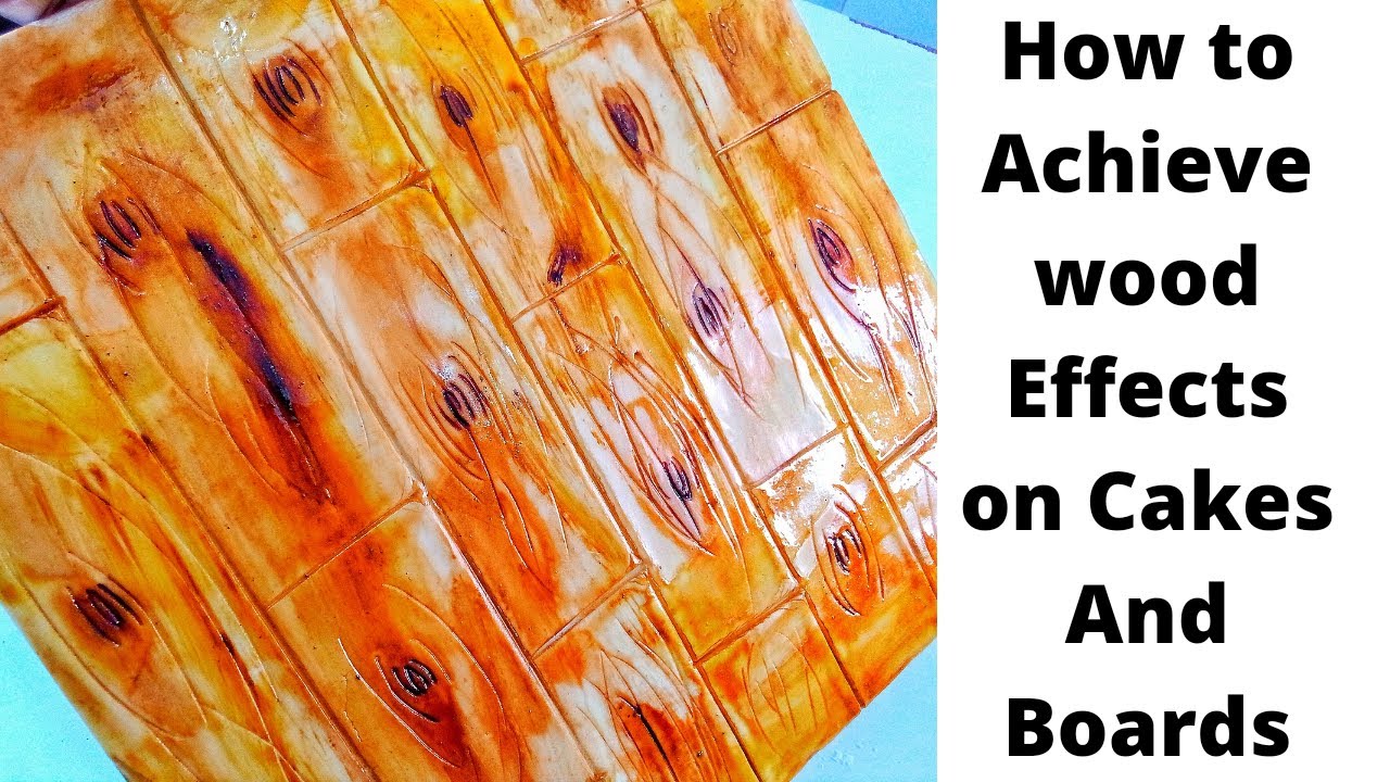How to make wood effect on a cake Easy wood effect on cake board