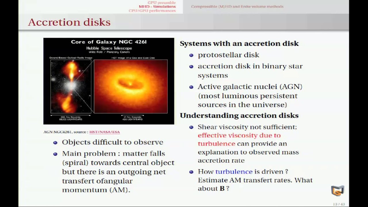 Pierre Kestener: High-Resolution compressible MHD simulations on a cluster of GPU