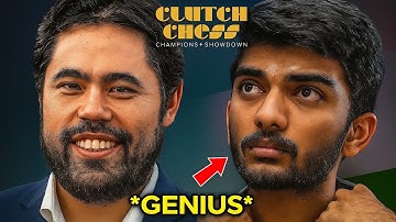 Last 2 Minutes of Gukesh Crushing Hikaru Nakamura in Clutch Chess | GAME 1