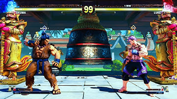 Akuma vs Luke (Hardest) Street Fighter 5.