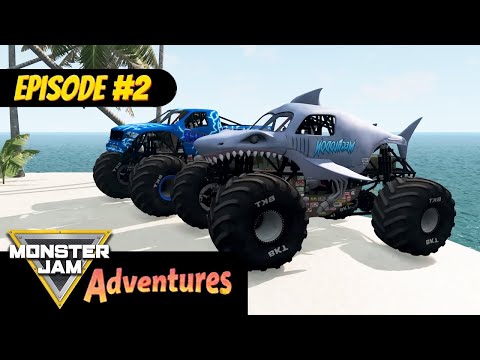 Monster Jam Adventures | Animated Kids Show - “Beach Bummed” | Monster Jam