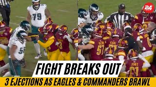BRAWL IN D.C.: 3 Ejected After Massive Fight in Eagles' Division-Clinching Win Over Commanders