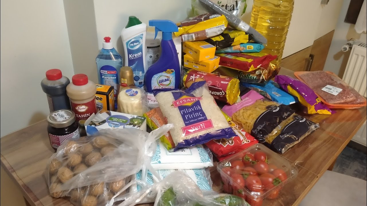 Market alışverişimi gelin birlikte açalım | Sizce bu aldıklarım kaç gün yetecek ?? | 