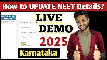 LIVE DEMO - How to ENTER NEET Roll Number 2025? | KEA NEET Counselling 2025 in Karnataka 