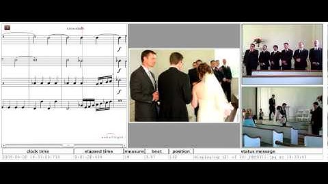 Realtime synchronization of score, audio, image, and video