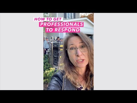 How to Get Professionals To Respond