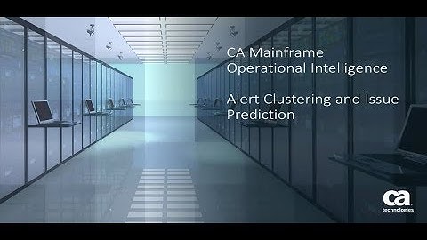 Alert Clustering in CA Mainframe Operational Intelligence