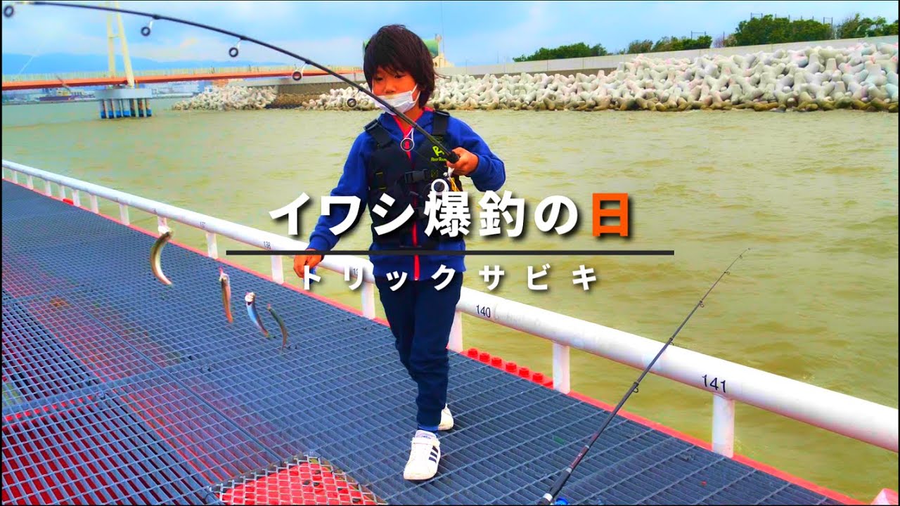 トリックサビキでイワシ爆釣！尼崎市立魚つり公園でファミリーフィッシング！