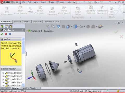 Create an exploded view with SolidWorks 2011 - YouTube