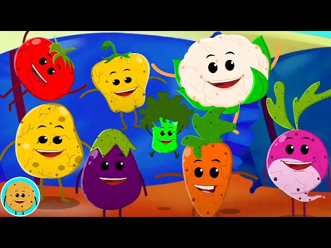 Ten Little Vegetables, Healthy Food Habit, Kindergarten Rhyme for Babies