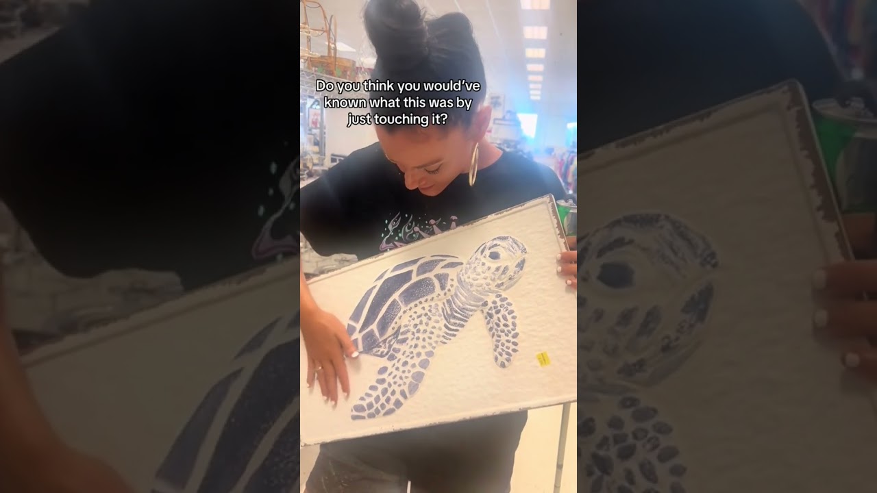 BLIND GIRL FINDS TACTILE ART AT THE THRIFT STORE #Blind #Art #Tactile #Accessible #Disability