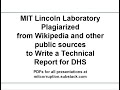 MIT Plagiarized from Wikipedia and Other Public Sources
