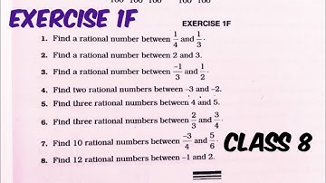 RS Aggarwal Class 8 Maths Chapter 1 || Rational Numbers || Exercise 1F || CBSE || Kn sir