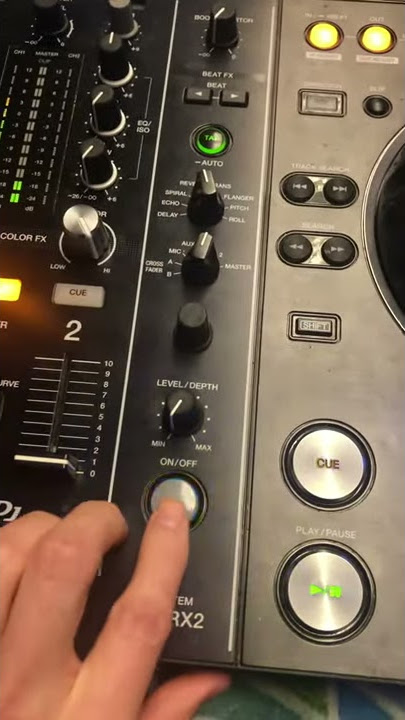 Xdj rx2. Effects come in full blast even when level/depth is turned all the way down.