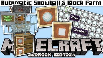 Minecraft Bedrock - AUTOMATIC SNOWBALL & BLOCK FARM ( Tutorial ) MCPE,Xbox,PS4,Windows,Switch